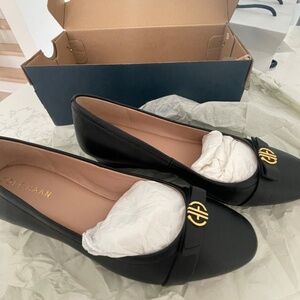 Cole Haan Black Wedge Heel (leather) - Brand New!